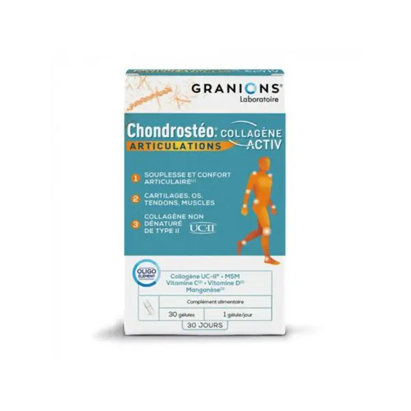 Chondrostéo®+ Collagène Activ – 30 Gélules – Granion