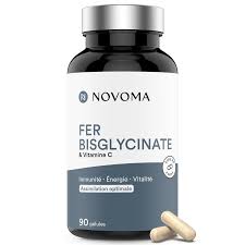 Fer Bisglycinate et Vitamine C – 90 Gélules – Novoma